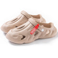 Khaki coconut clogs - with red tag