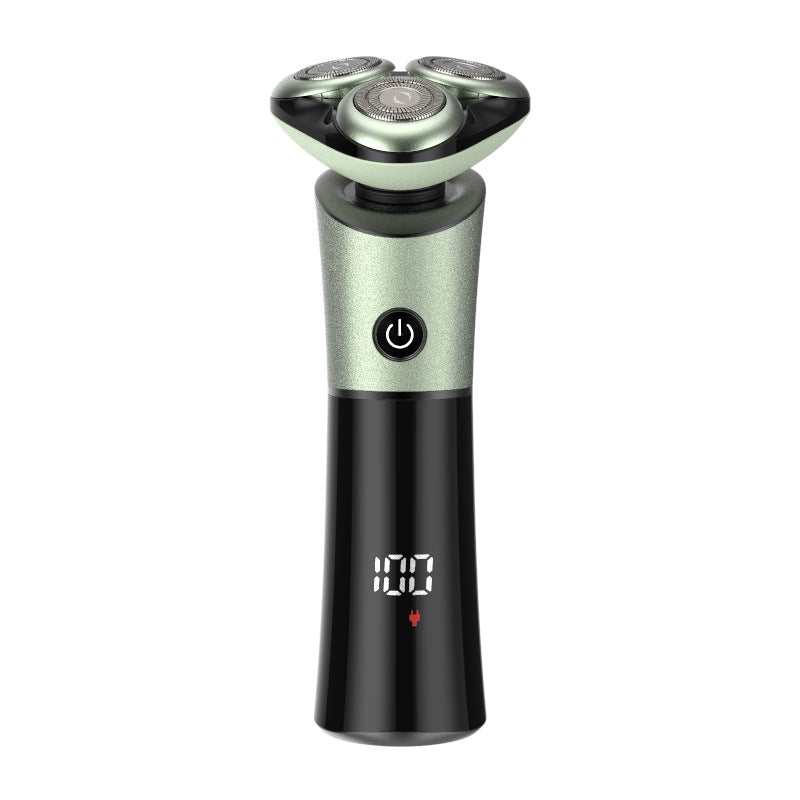 3-in-1 magnetic floating triple-blade electric shaver for men - washable, quick-charge, multi-function razor set