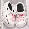 2024 new clogs: chunky platform, height increasing, non-slip, durable, beach-ready, cute cartoon, breathable, closed-toe sandals & slippers for women - summer collection