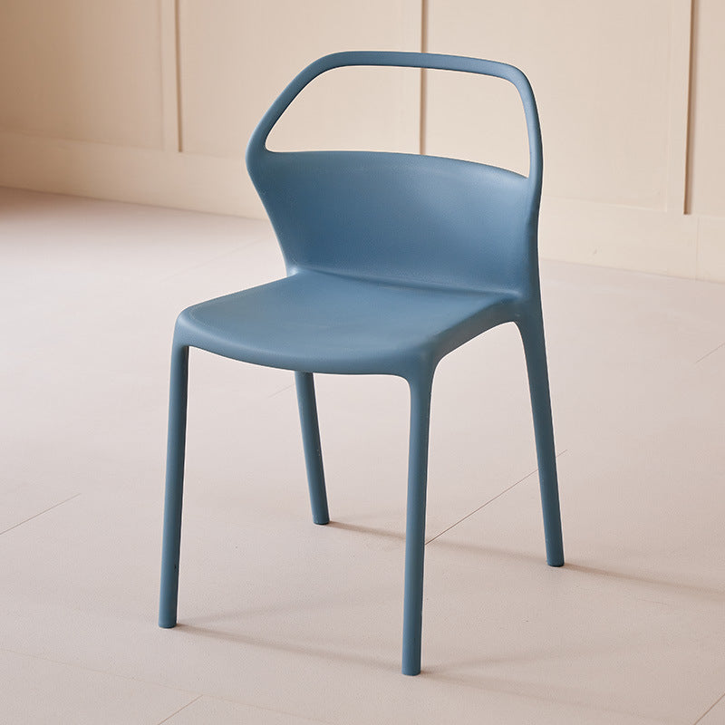 For homemodern casual chair plastic back casual popular chair scandinavian dining chair stackable stool small apartment
