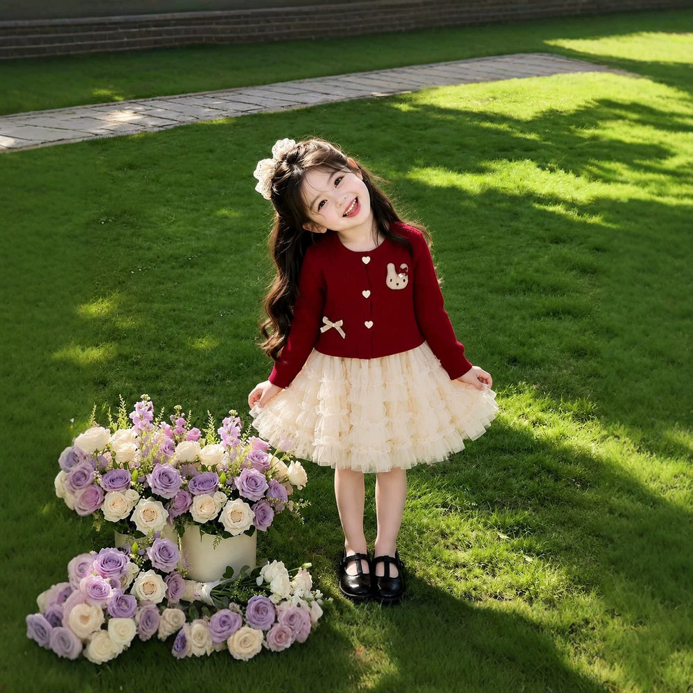 Baby girl two-piece outfit set - spring/autumn  - baby girl dress set - premium quality