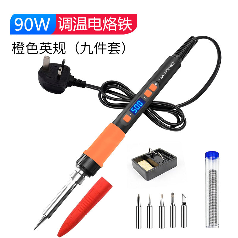 90W electric soldering iron household small repair welding solder gun chrome iron professional grade electric soldering pen soldering lorie artifact