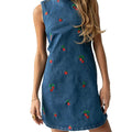 cross-border   fashion trend vest: versatile round neck sleeveless printed polka dot slim-fit sexy top
