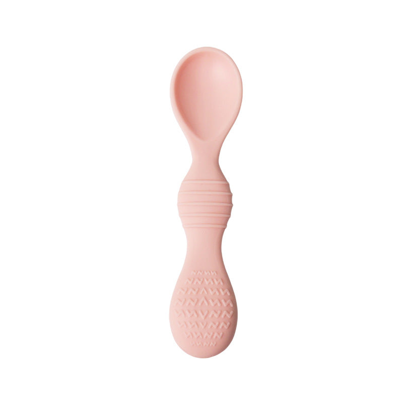 Food grade silicone complementary food bowl baby tableware set with spoon suction cup anti-drop child feeding tableware silicone bowl
