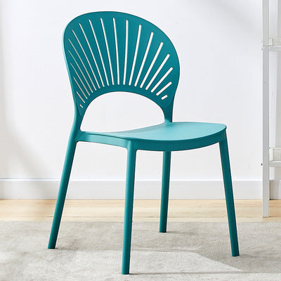 Nordic home plastic chair - suitable for cafeteria, restaurant, outdoor use, with backrest, stool, office, leisure, and waiting area seating