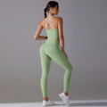 New antibacterial seamless underwear yoga set - beautiful back crisscross color block sports bra & fitness yoga outfit two-piece set