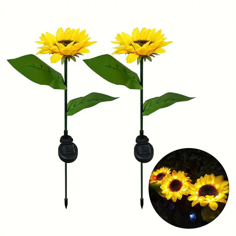 Cross-border new products, sun flower floor lamp, garden lawn lamp decoration simulation, sunflower lighting, solar lamp