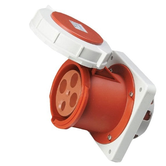 IP67 concealed direct plug industrial socket 230V125A3P European standard waterproof socket can be used for distribution box maintenance box