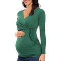 fashion trendy mom cross v-neck nursing t-shirt maternity top - in stock, relaxed fit