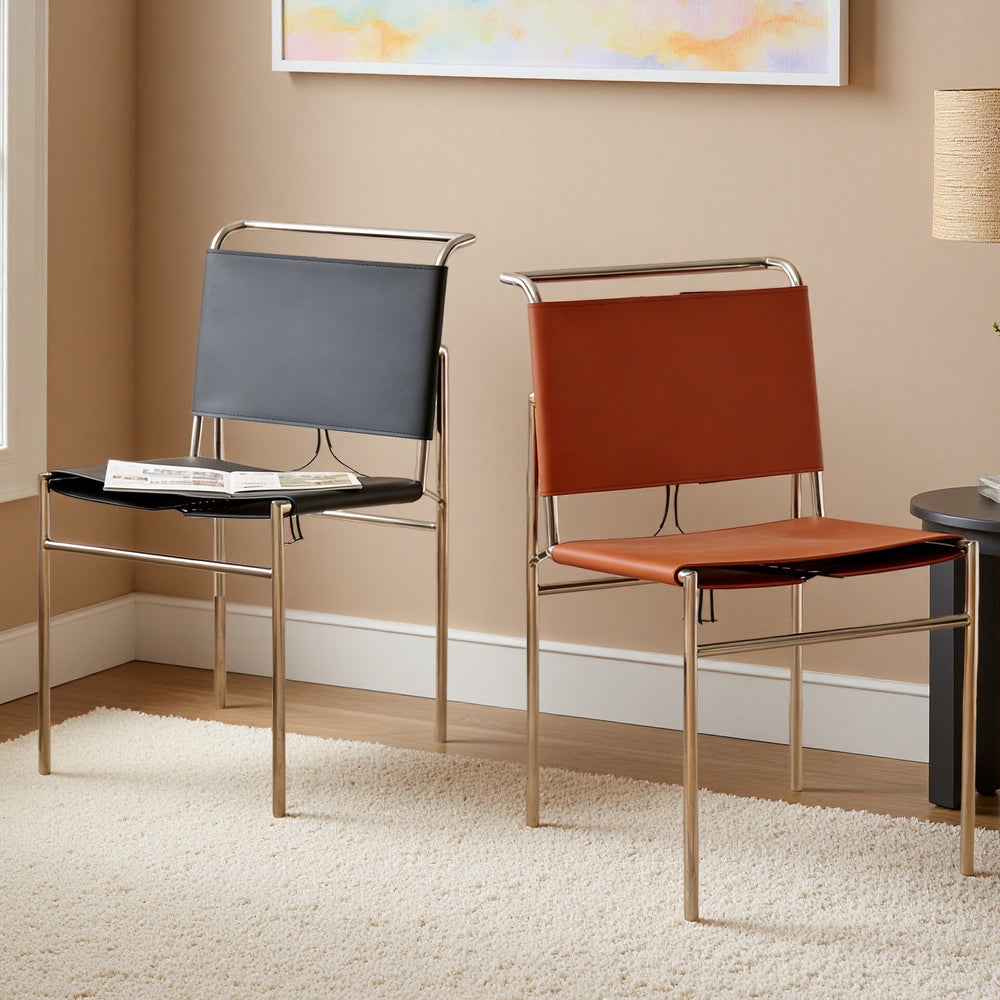 Vintage bauhaus dining chair - nordic designer style, premium home study chair, cafe upholstered backrest chair