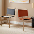 Vintage bauhaus dining chair - nordic designer style, premium home study chair, cafe upholstered backrest chair
