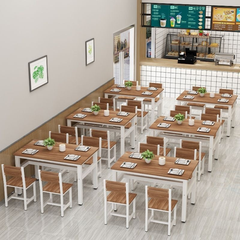 For home dining table and chairs table and chairs snack bar modern small apartment fast food casual restaurant dining table rectangular combination simple
