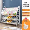 Movable children's bookshelf storage rack floor-standing home simple bookcase toy organizer baby reading picture book stand