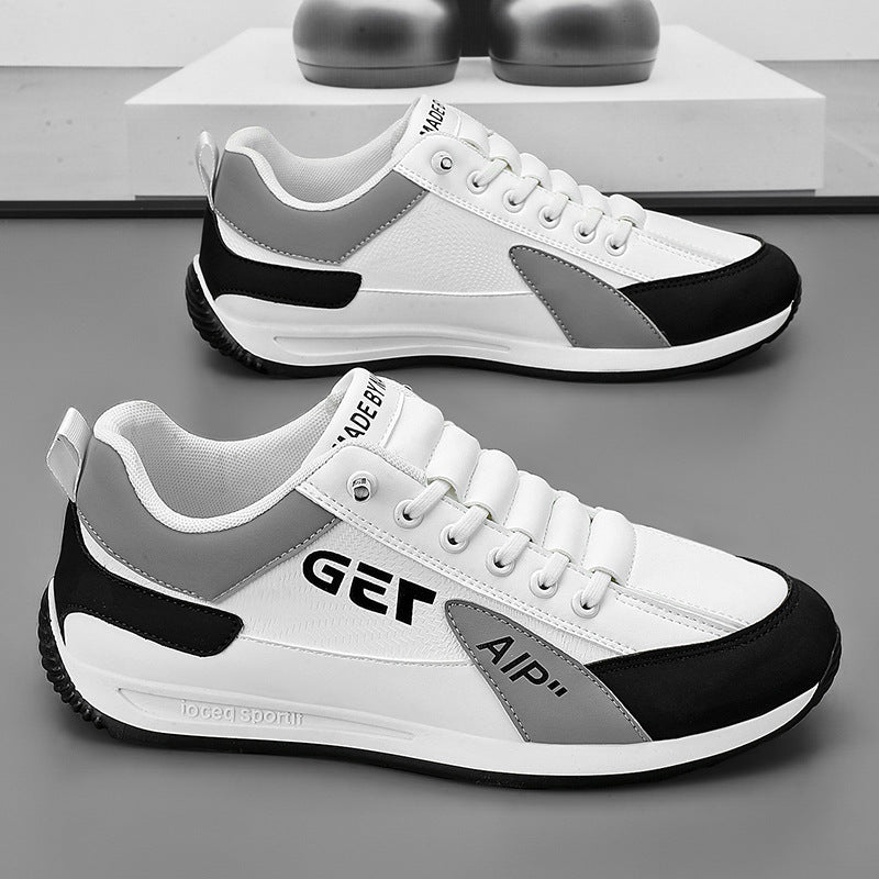 Men's slip-on sneakers: spring 2025 new arrivals - student style, athletic board shoes, running shoes, casual white sneakers, thick-soled winter edition