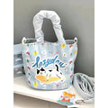 Niche style design japanese style canvas bag lazy cat student lunch satchel bag good-looking hand-held small shoulder bag