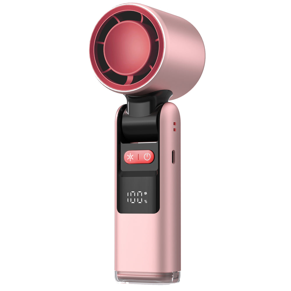 2026 new handheld neck fan with digital display, usb rechargeable, mini portable outdoor camping fan - powerful wind, low power consumption