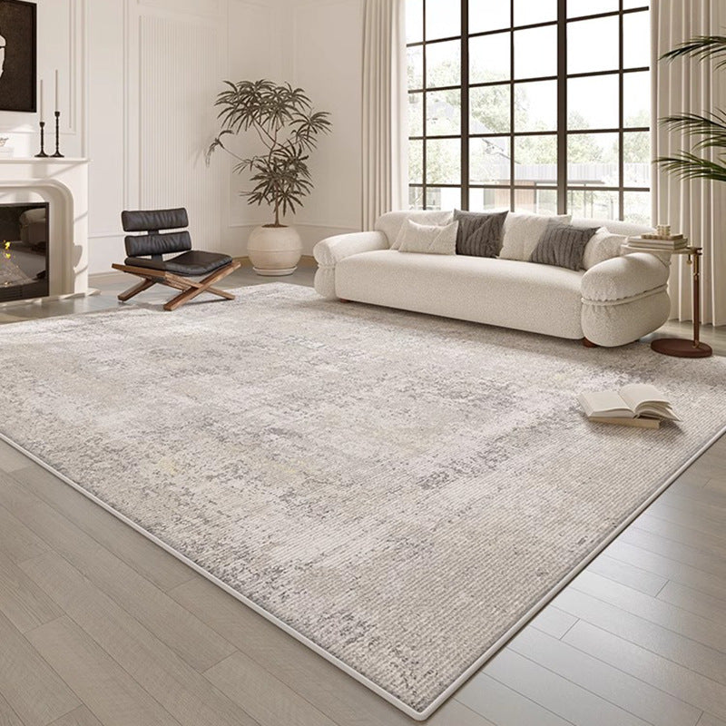 Carpet living room no-wash and wipeable accessible luxury italian normcorecasual gray sofa coffee table floor mat full floor large area