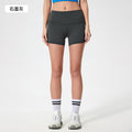 Summernew arrival double-sided brushed yoga shorts high waist hip lifting elastic silm running sports three-quarter pants for women s2037