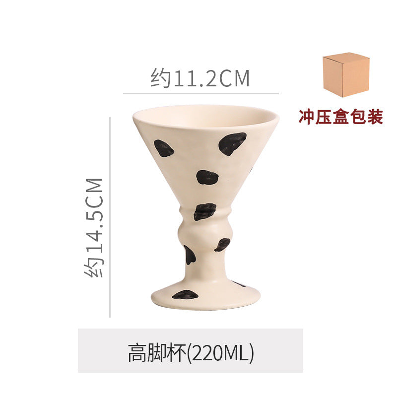Stylish high-looking ins mug household water cup goblet ceramic milk coffee cup couple breakfast gift