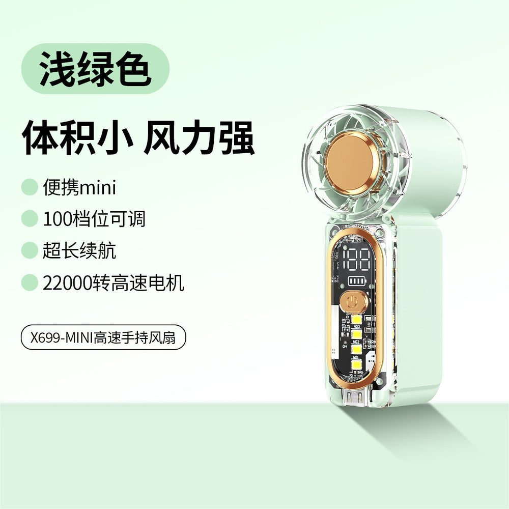 X699 mini handheld fan - usb rechargeable, powerful airflow, portable pocket fan, high-speed mini air cannon