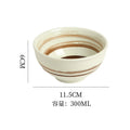 Japanese-style retro ceramic rice bowl - underglaze decoration, high-value design - suitable for restaurants, hotels, home use, and business settings - also ideal as a ceramic dessert bowl