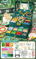 Trendy chinese style girls' birthday gift wrist bracelet, ancient style beaded children's toy, glass jewelry diy handmade