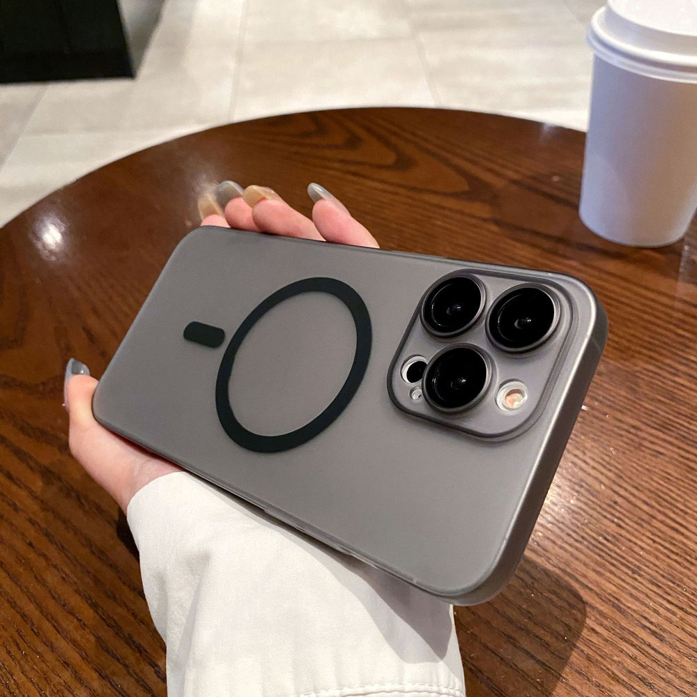Ultra-thin ice mist magnetic full coverage pc case for iphone 17 pro max, iphone 15, iphone 11, and iphone 16