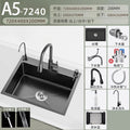Nojo sink large single slot double slot modified single slot thickened sus304 stainless steel kitchen sink on the table middle and lower