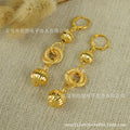 middle eastern women's spherical heart earrings arabic ethiopian jewelry handmade geometric earrings