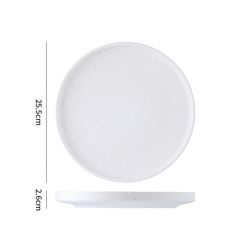 Minimalist and high-end ceramic bowls, plates, and dishes - creative, simple style for hotel restaurants, home use, western cuisine, steak plates, and dessert plates