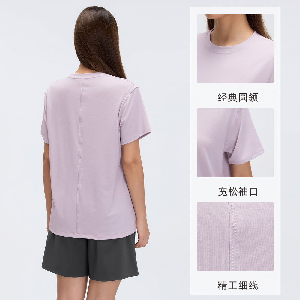 【customization available】loose fit women's short-sleeve yoga & activewear t-shirt - factory direct, supports custom oem/odm