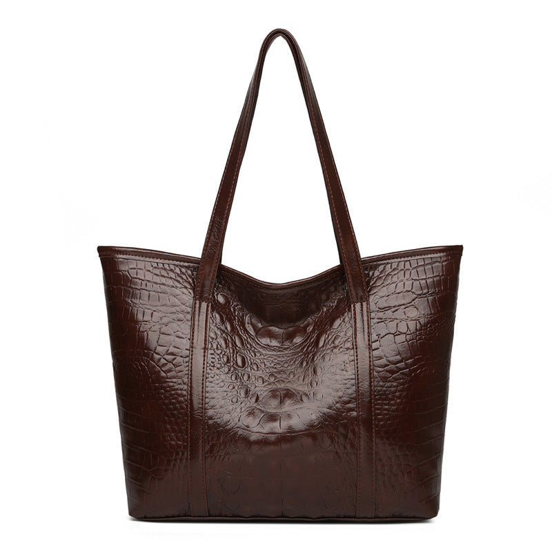 Crocodile pattern women's bag large capacity satchel bag fashioncasual shoulder bag tote bag 2023new arrival dropshipping