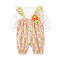 Baby spring clothes for girls: adorable princess-style floral romper - new spring/autumn collection