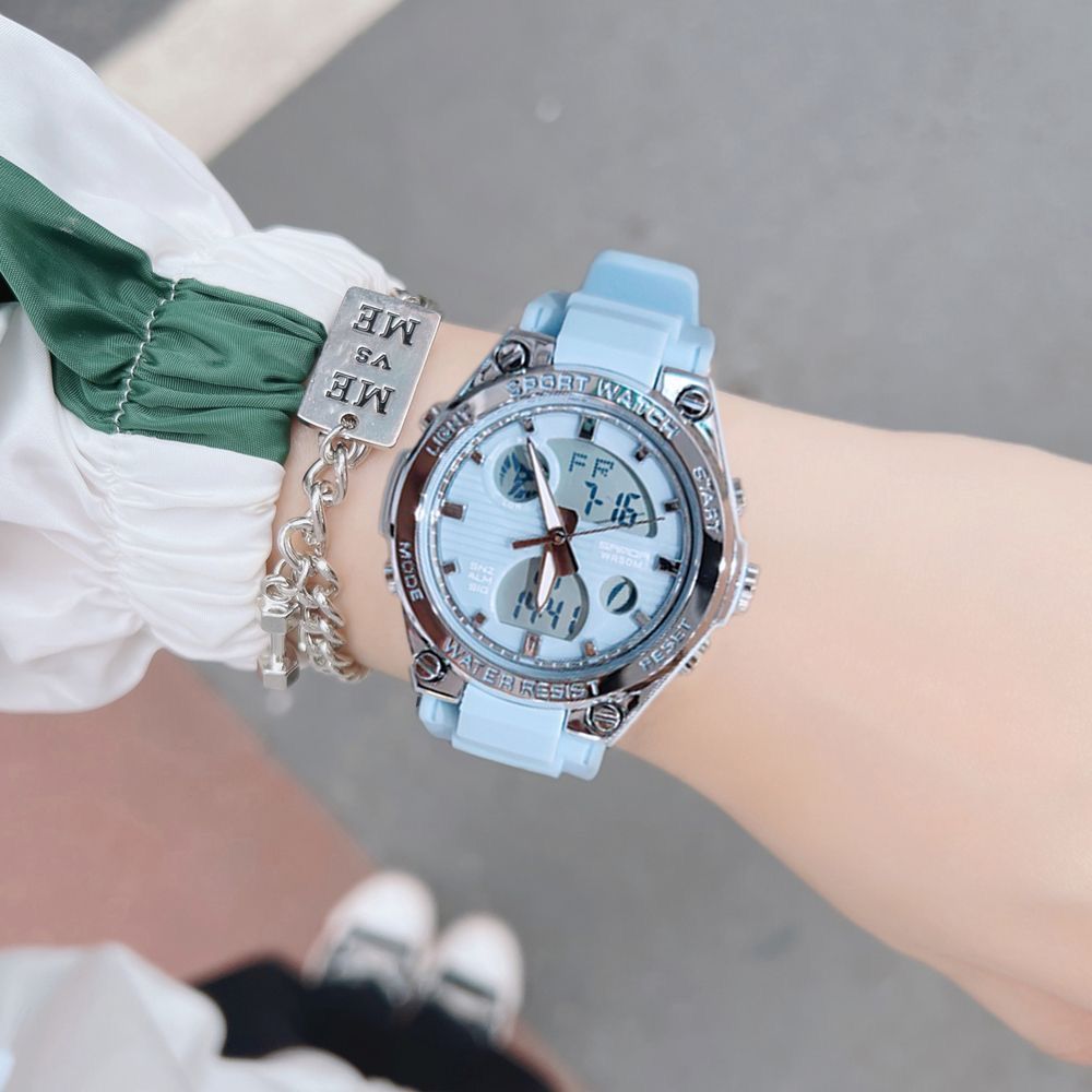 Teen girls' watch - trendy student style, middle & high school, kids' sports watch, luminous, waterproof, multifunctional electronic watch for girls