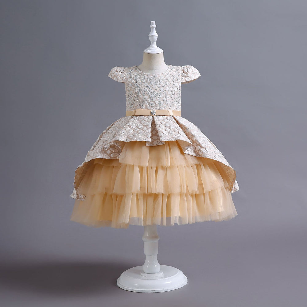 New arrival: girls' printed princess dress - elegant and stylish for birthday parties and special occasions
