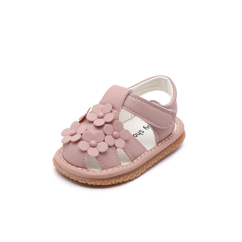 New girls' sandals, infant first walker shoes, korean style 01 baby girl shoes, summer closed-toe shoes, cute princess toddler shoes