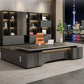 Saint-li executive desk - premium lacquer finish, minimalist chic, luxury ceo office desk and chair set for general managers