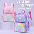 New girls' backpacks for grades 1-3-6: princess style, lightweight design, rainbow schoolbags for elementary students - wholesale