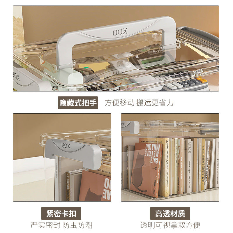 Glove box household one piece delivery plastic storage box thick PET toy cosmetic storage transparent storage box
