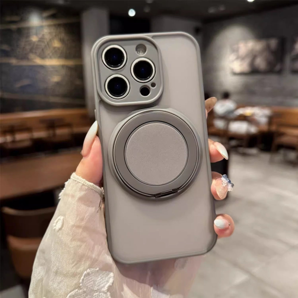 17 mobile phone case rotating stand 360 matte skin feel suitable for iphone 16 high-end pivot 11 apple 15pro