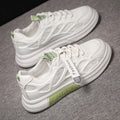 Women's white sneakers 2026 new summer mesh shoes versatile thick sole thin style breathable casual athletic dad shoes
