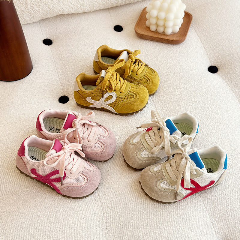 Children's Forrest Gump shoes 2025 spring and autumn new Korean version of girls breathable mesh sports shoes boys soft-soled running shoes