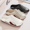 Men's summer new breathable mesh slides - slip-on, backless, casual beach sandals with trendy perforated design