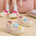 Summer shoes for women, cute thick sole dopamine heightening hole beach non-slip sandals outwear slippers toe cap clogs