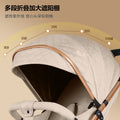 Baby stroller - reclining, multi-functional, one-click fold, lightweight, high-view, heavy-duty shock absorption