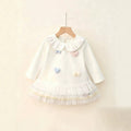 Girls' spring sweet style dress - faux two-piece,  spring collection, trendy girls' dress, princess dress, chanel-inspired, instagram-worthy