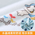 Baby products 0-3 years old crystal velvet u-shaped waterproof snap button saliva towel baby eating bib bib toddler rice bag