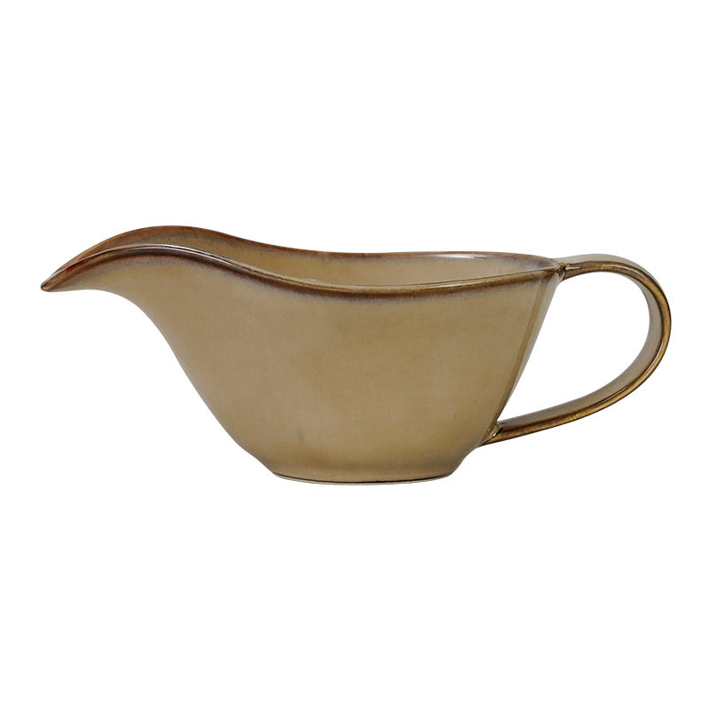 Nordic ceramic western food steak sauce ceramic juice cup restaurant hotel teriyaki cooking seasoning cup handle cup