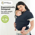 Baby wrap carrier one piece breathable baby lightweight hands-free knitting carrier portable