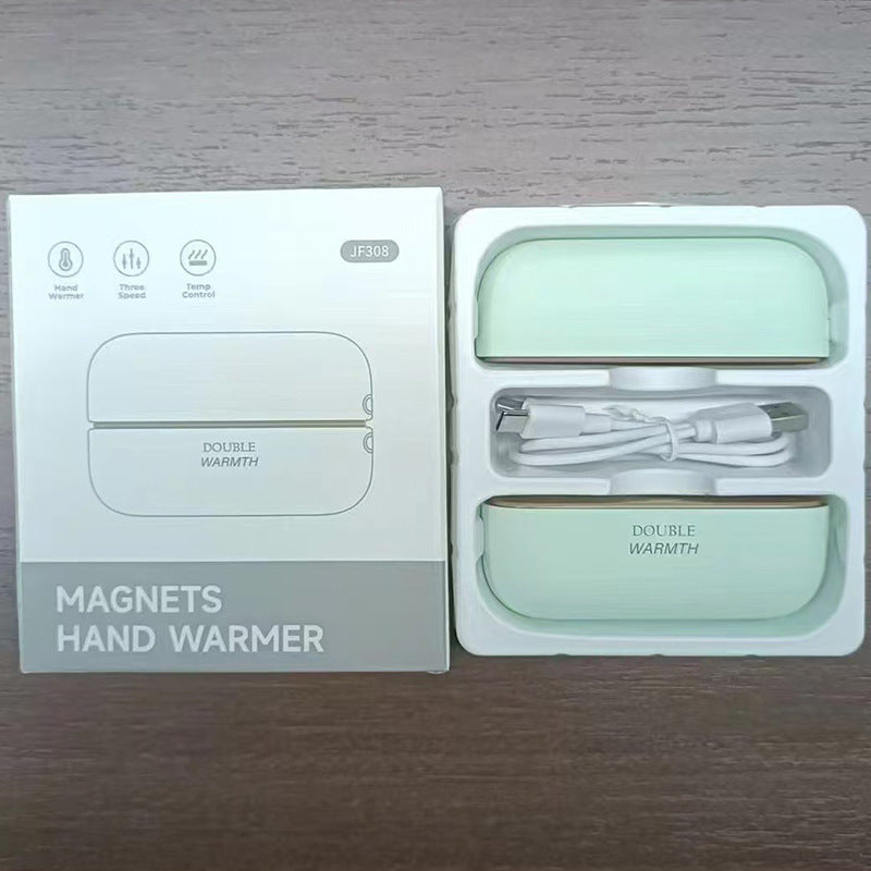 2025 new cross-border magnetic hand warmer - portable, creative split design, usb rechargeable hand warmer